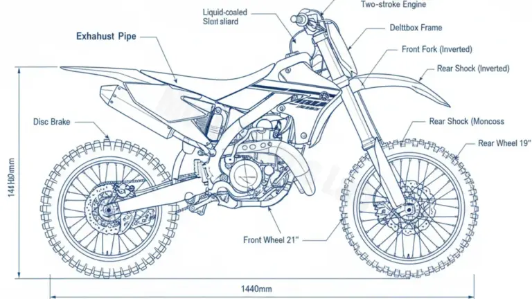 Yamaha YZ 125 – CE16C/1SRN Specs: Engine Oil, Gap & Tire PSI