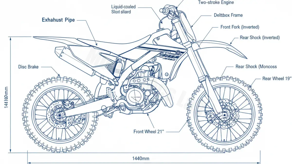 Yamaha YZ 125 - CE16C/1SRN Specs: Engine Oil, Gap & Tire PSI