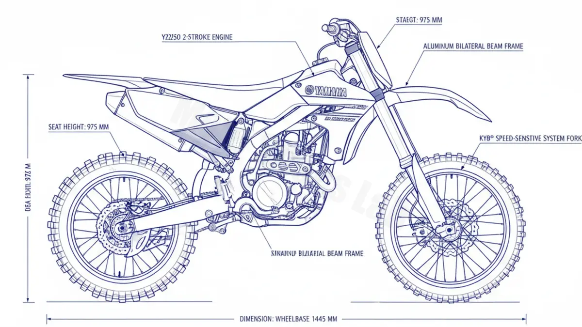 Yamaha YZ 250 - CG23C/1SS2 Specs: Oil Capacity & Tire Pressure specs