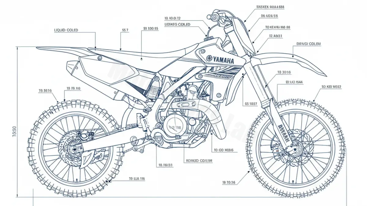 Yamaha YZ 250 - CG23C/1SS6 Tire Pressure, Oil Type & Fluid Specs specs