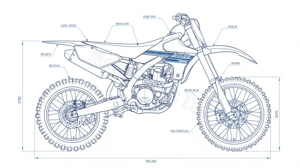 Yamaha YZ 250 - CG23C/1SST (2015) Factory Oil & Tire Pressure Data specs