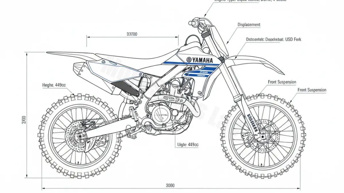 Yamaha YZ 450 F ANNIVERSARY - CJ21C/B116 Full Specifications & Ownership Data specs