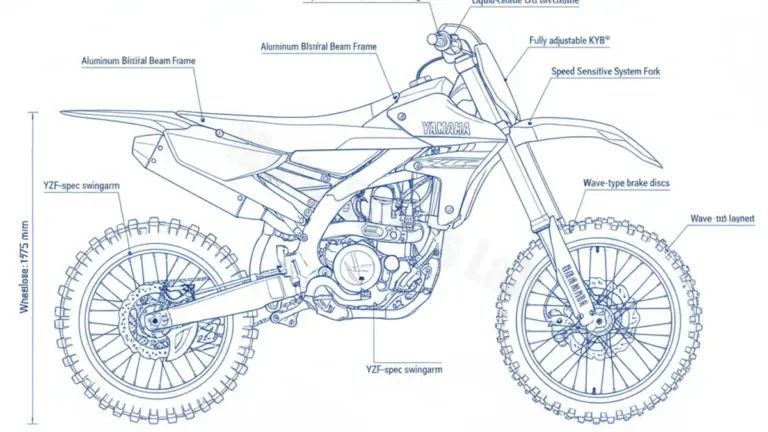 Yamaha YZ 450 F – CJ21C/B112 Service Guide: Oil Level & Tire Specs