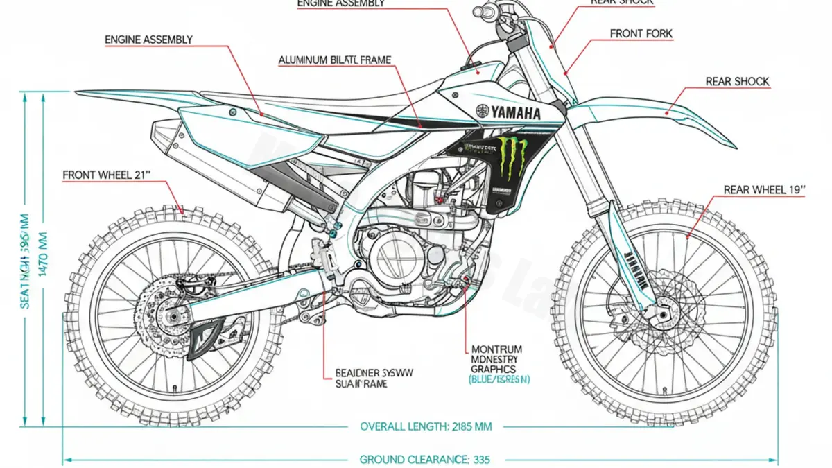 Yamaha YZ 450 F MONSTER ENERGY EDITION - CJ26C/B2WH Workshop Data: Fluids, Plugs & Tires specs