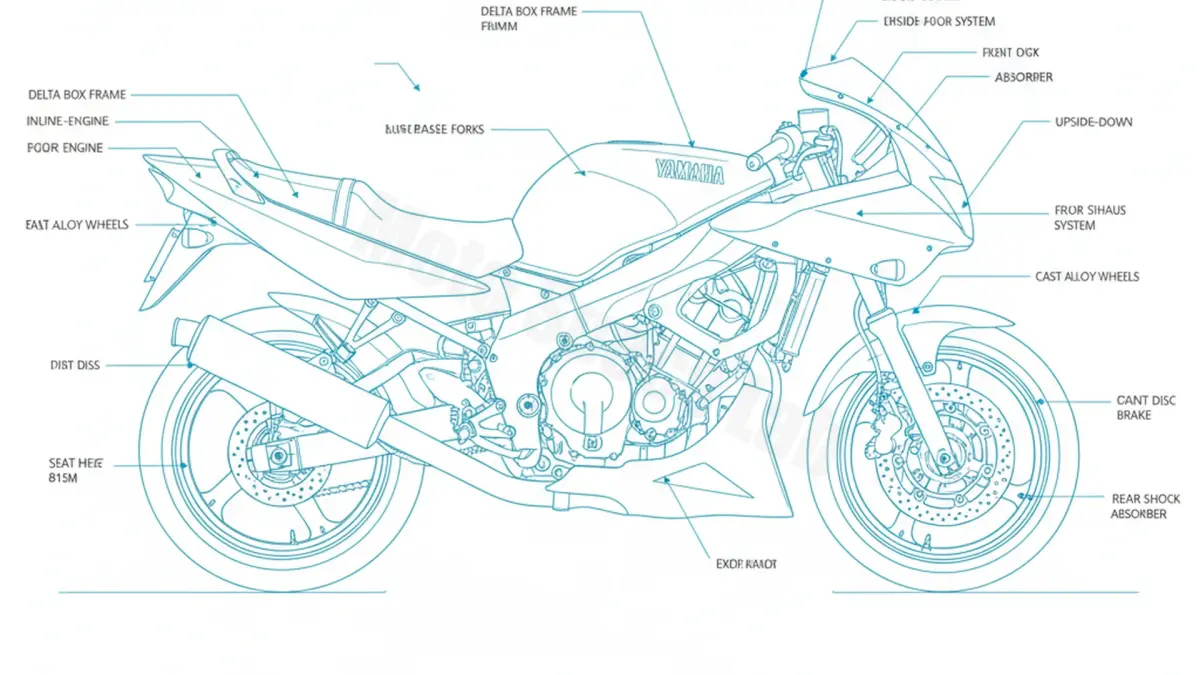 Yamaha YZF 1000 R THUNDERACE - 4VD Service Data: Oil, Battery & Specs