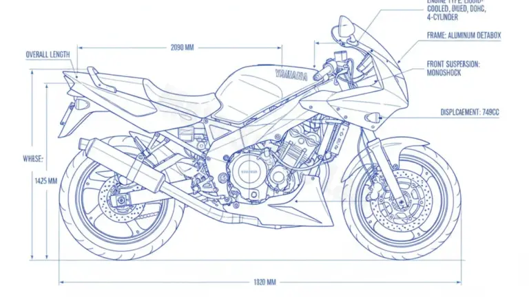 Yamaha YZF 750 R – 4HN (1993 – 1998) Factory Oil & Tire Pressure Data
