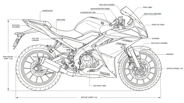 Yamaha YZF-R 125 – RE06 (2014–2018) Data: Oil Capacity & Rim Specs