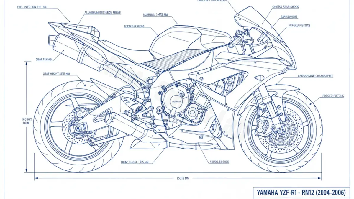 Yamaha YZF-R1 - RN12 (2004-2006) Factory Oil & Tire Pressure Data