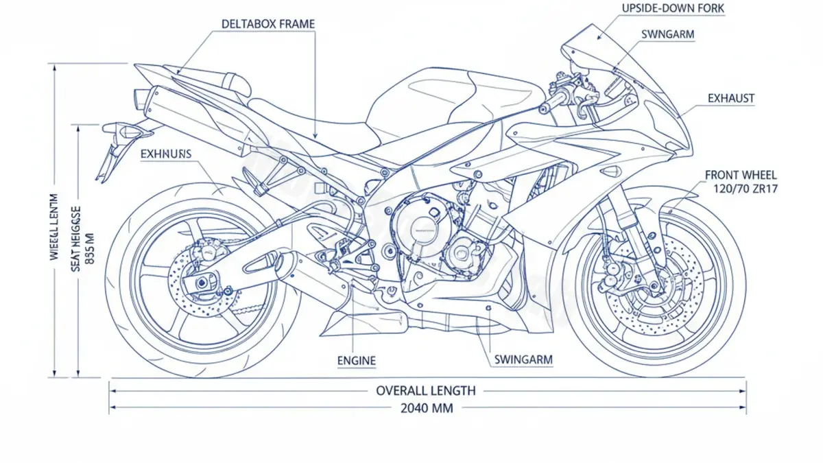 Oil & Tires: Yamaha YZF-R1 - RN19 Technical Specifications