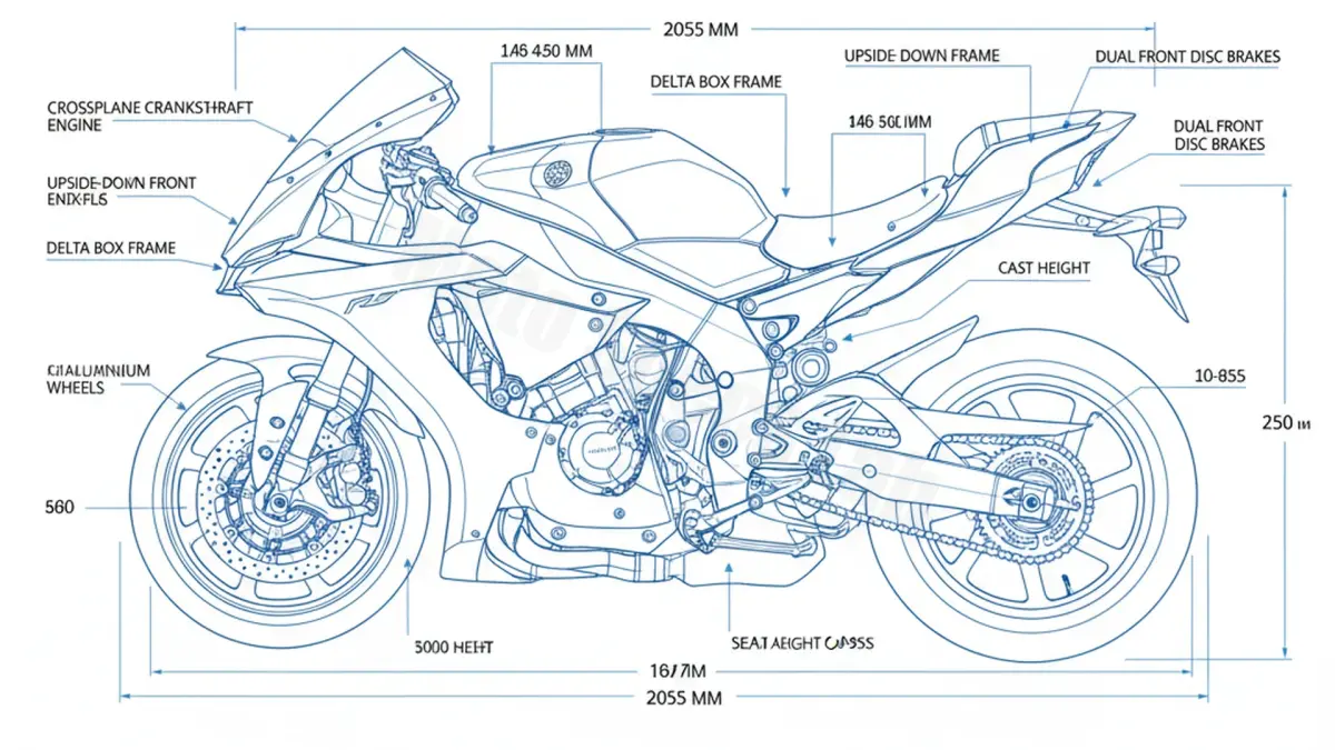 Yamaha YZF-R1 - RN321 (2015–2017) Factory Oil & Tire Pressure Data specs
