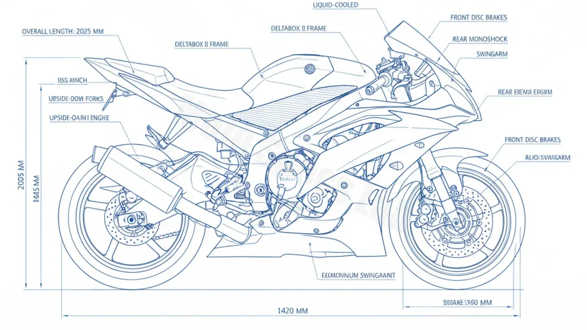 Yamaha YZF-R6 - RJ031/032 Technical Review & Maintenance Guide specs