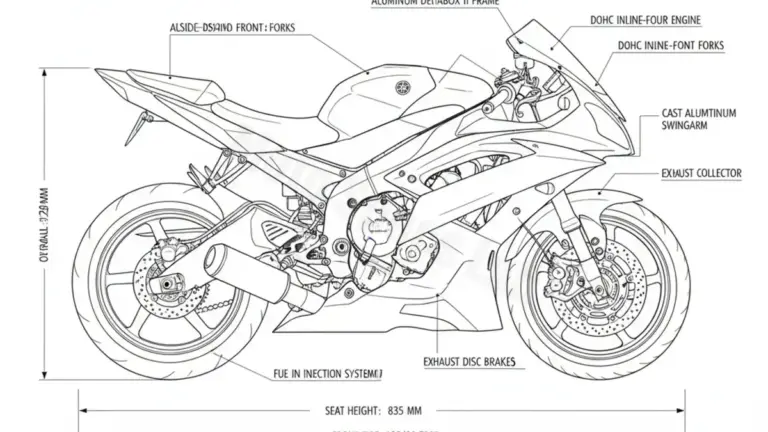 Yamaha YZF-R6 – RJ051/091 Service Data: Oil, Battery & Specs