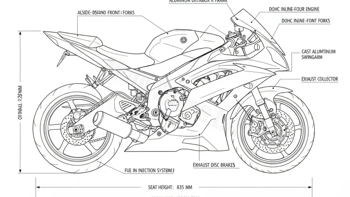Yamaha YZF-R6 - RJ051/091 Service Data: Oil, Battery & Specs specs